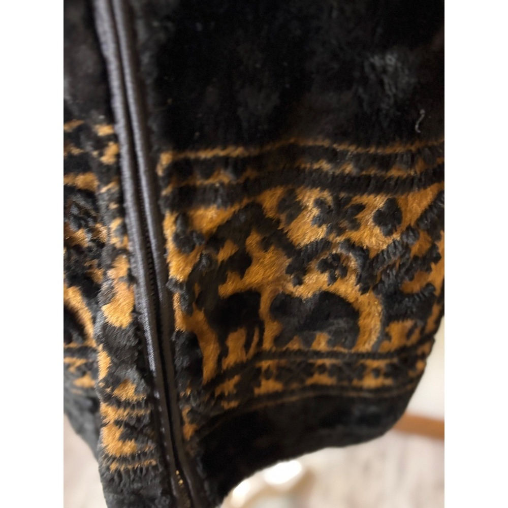 Vintage animal print faux fur vest Bear Ridge Outfitters XL Made in USA - Picture 8 of 10
